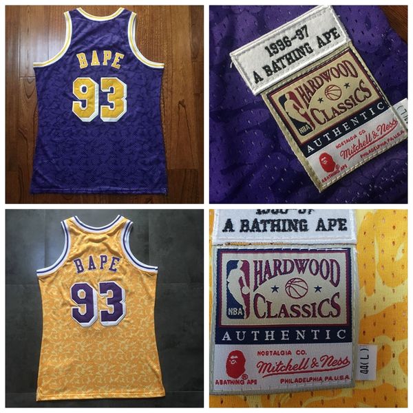 men bapexmitchell & ness los angeles lakers93 bape yellow double-embroidered jersey, Black;red
men bapexmitchell & ness los angeles lakers93 bape yellow double-embroidered jersey, Black;red