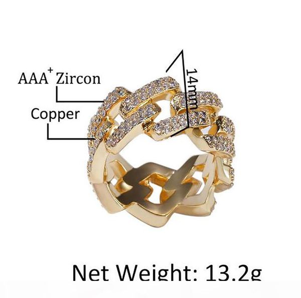 mens 2 row cz bling cuaban link rings gold iced out cuban ring micro pave cubic zirconia simulated diamonds trend hiphop ring, Golden;silver
mens 2 row cz bling cuaban link rings gold iced out cuban ring micro pave cubic zirconia simulated diamonds trend hiphop ring, Golden;silver