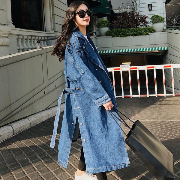 long jeans women's wear 2019 springbelt waist spilt button hem full sleeve jacket ladies fashion denim long coat, Tan;black
long jeans women's wear 2019 springbelt waist spilt button hem full sleeve jacket ladies fashion denim long coat, Tan;black
