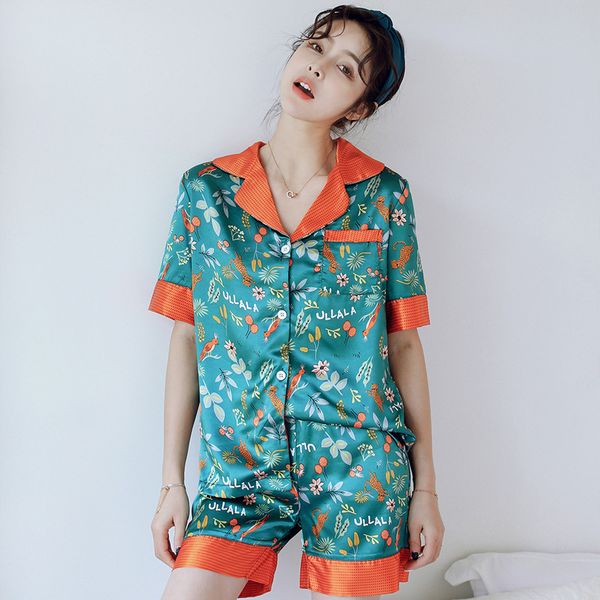loose sleeping pajamas for women short sleeve lingerie short pants turn down collar summer nightwear two piece, Black;red
loose sleeping pajamas for women short sleeve lingerie short pants turn down collar summer nightwear two piece, Black;red