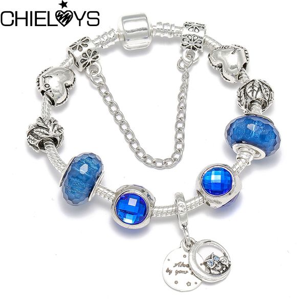 chieloys women bracelet unique blue crystal charm bracelet for women diy murano glass beads bracelet&bangle jewelry, Golden;silver
chieloys women bracelet unique blue crystal charm bracelet for women diy murano glass beads bracelet&bangle jewelry, Golden;silver