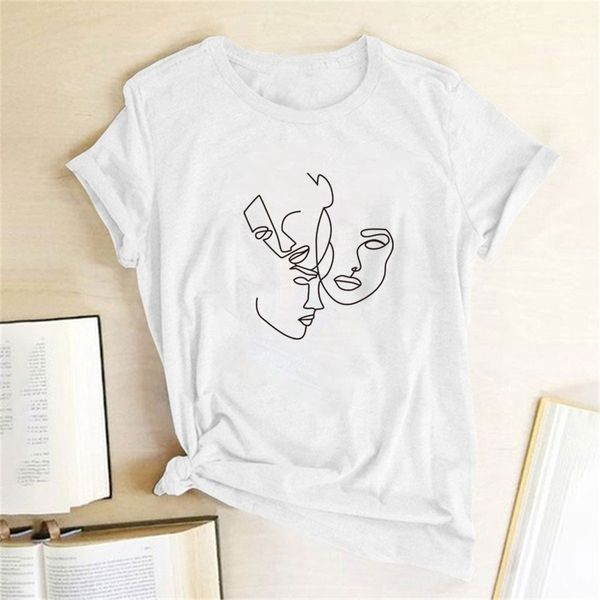 linear human faces printed t-shirts women shirts summer for women ladies graphic t shirts streetwear camiseta mujer verano, White
linear human faces printed t-shirts women shirts summer for women ladies graphic t shirts streetwear camiseta mujer verano, White