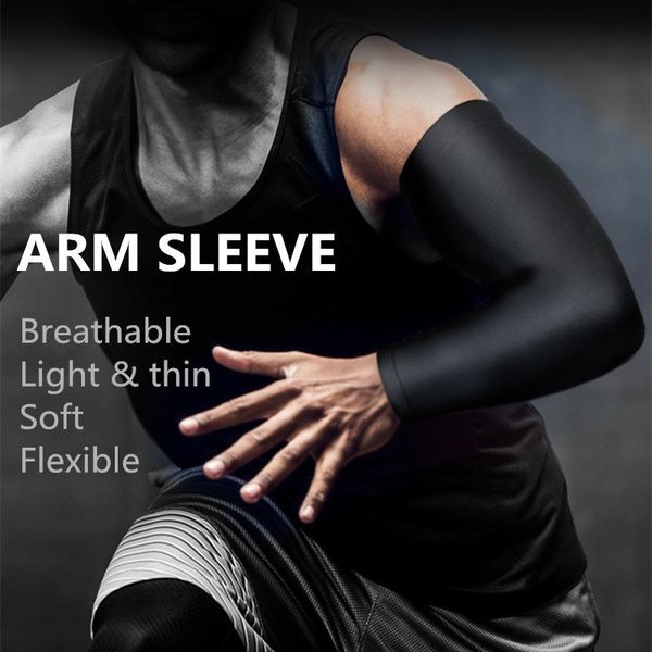 1 pcs sports cycling arm warmers golf basketball running outdoor sun uv sleeves cuffs elbow protector l589, Black 
1 pcs sports cycling arm warmers golf basketball running outdoor sun uv sleeves cuffs elbow protector l589, Black