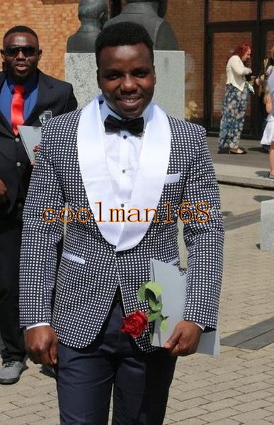 fashion navy blue dots groom tuxedos white lapel groomsmen wedding tuxedos excellent men formal blazer prom jacket suit(jacket+pants+tie)565, Black;gray
fashion navy blue dots groom tuxedos white lapel groomsmen wedding tuxedos excellent men formal blazer prom jacket suit(jacket+pants+tie)565, Black;gray