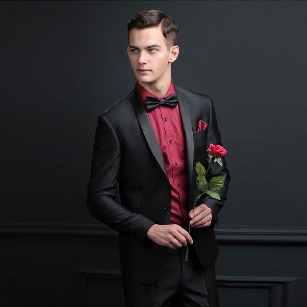 black satin groom tuxedo men suits for wedding man blazer custom made costume homme slim fit groomsmen wear groom tuxedo prom party 2piece, Black;gray
black satin groom tuxedo men suits for wedding man blazer custom made costume homme slim fit groomsmen wear groom tuxedo prom party 2piece, Black;gray
