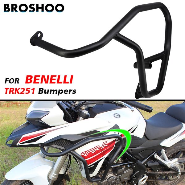 broshoo 1 pair motorcycle engine bumper guard crash bars protector steel styling for benelli trk251 bumpers safty accessories
broshoo 1 pair motorcycle engine bumper guard crash bars protector steel styling for benelli trk251 bumpers safty accessories