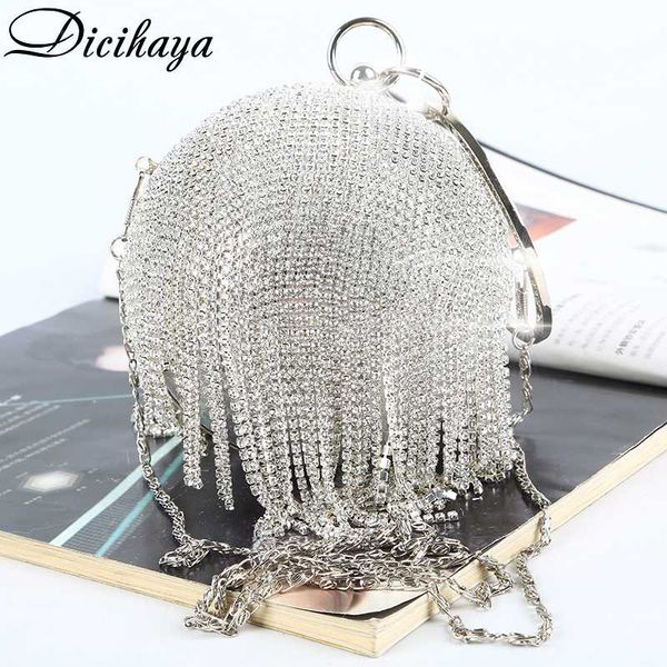 dicihaya tassel rhinestones women evening bags chain shoulder bag lady pearl handbags diamonds round wedding party clutch bags
dicihaya tassel rhinestones women evening bags chain shoulder bag lady pearl handbags diamonds round wedding party clutch bags