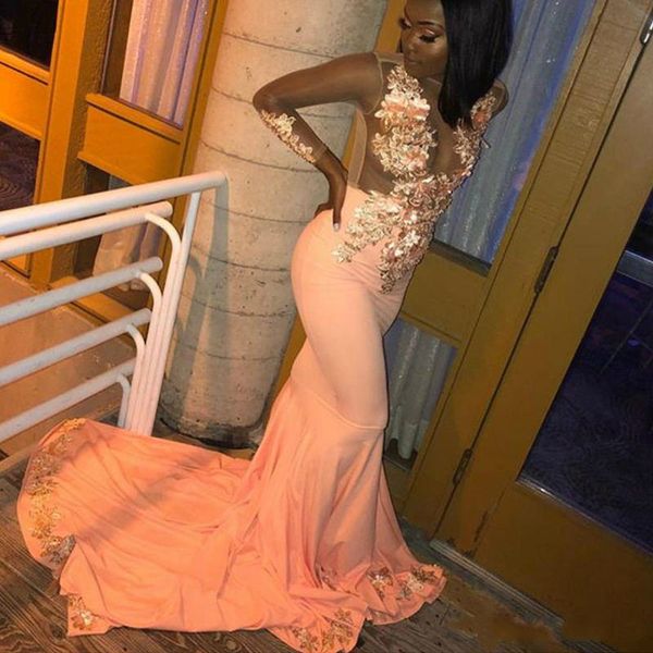 see though prom dresses long sleeve mermaid formal party gowns with appliques floor length lebanon arabic dress for women saudi arabia, Black
see though prom dresses long sleeve mermaid formal party gowns with appliques floor length lebanon arabic dress for women saudi arabia, Black