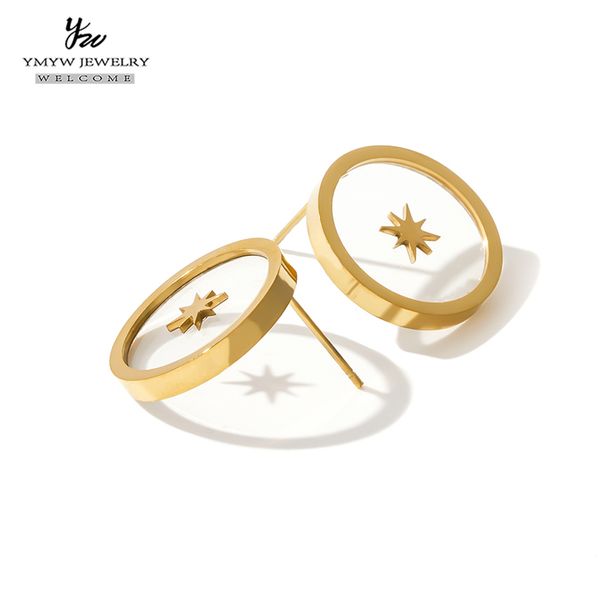 ymyw round star stainless steel stud earrings for women gold color jewelry fashion personalized earrings boucle d'oreille gift, Golden;silver
ymyw round star stainless steel stud earrings for women gold color jewelry fashion personalized earrings boucle d'oreille gift, Golden;silver