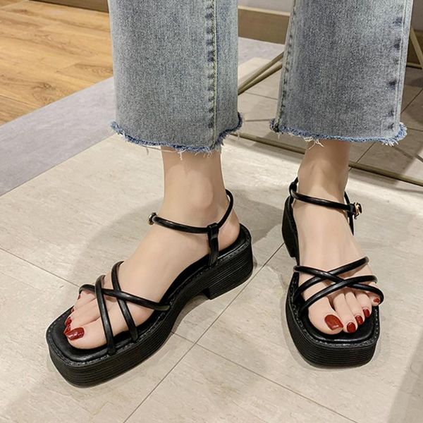 2020 summer cross dewy toe women shoes sandals sponge base platform height with the roman sandals black female b051
2020 summer cross dewy toe women shoes sandals sponge base platform height with the roman sandals black female b051