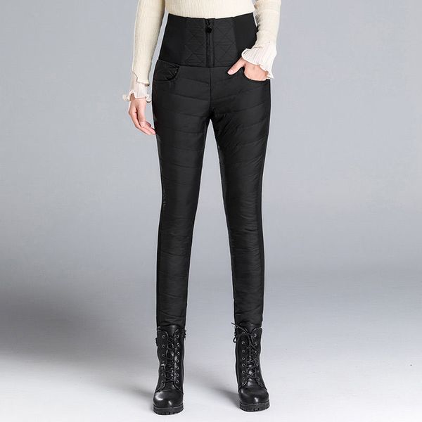 high waisted down pants for women wear thickened warm down cotton pants for winter show thin white duck women, Black;white
high waisted down pants for women wear thickened warm down cotton pants for winter show thin white duck women, Black;white