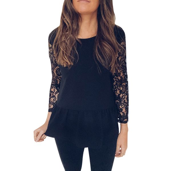 black elegant lace patchwork buttons slim long sleeve women reversed blouse shirt office lady harajuku korean 2020 sj5305m, White
black elegant lace patchwork buttons slim long sleeve women reversed blouse shirt office lady harajuku korean 2020 sj5305m, White