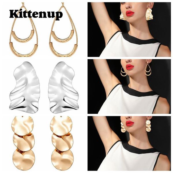 kittenup punk water drop metal earrings for women charm geometric dangle earring fashion accessories, Silver
kittenup punk water drop metal earrings for women charm geometric dangle earring fashion accessories, Silver