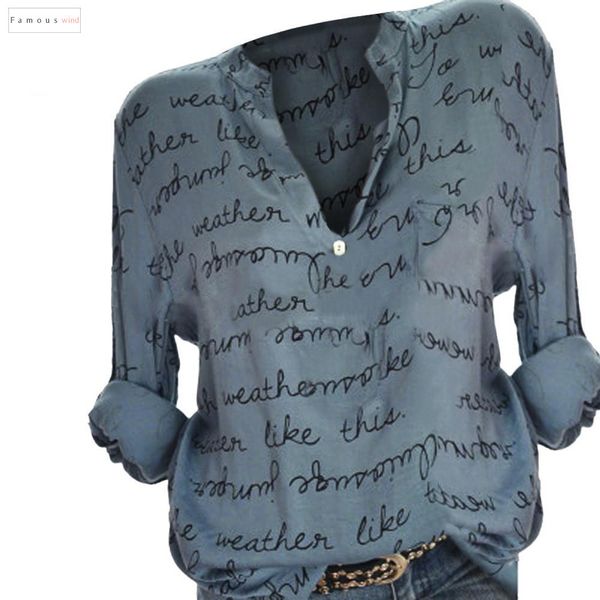 горячий продавать блуза женская одежда женщины плюс размер v шеи кнопка с длинным рукавом письмо пуловер drop доставка, White
горячий продавать блуза женская одежда женщины плюс размер v шеи кнопка с длинным рукавом письмо пуловер drop доставка, White