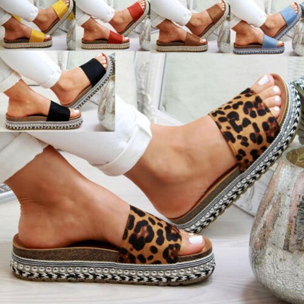 platform sandals womens rivet flats slippers beach shoes leopard sandals open toe slip on slippers beach shoes sandalia, Black
platform sandals womens rivet flats slippers beach shoes leopard sandals open toe slip on slippers beach shoes sandalia, Black
