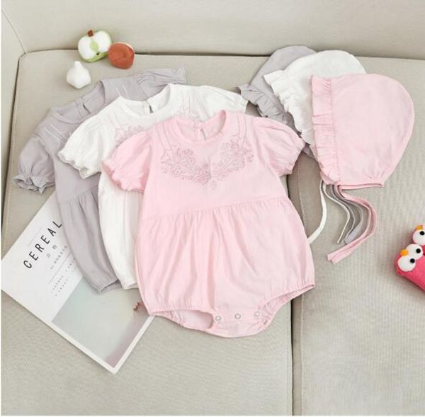 Baby girl Designer Clothes Romper Infant Flower Embroidery Design Short Sleeve Round Collar Romper 100% cotton Summe clothes
Baby girl Designer Clothes Romper Infant Flower Embroidery Design Short Sleeve Round Collar Romper 100% cotton Summe clothes