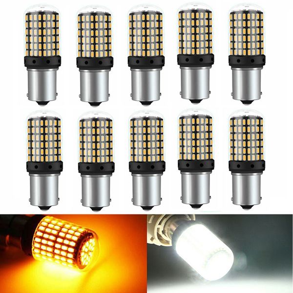 

1156 ba15s p21w 3014 144 smd led canbus bulbs car turn signal light error auto brake reverse lights lamp bulb 12v (2-10pcs