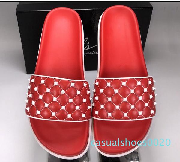 women summer beach slippers soft luxury rivet weaving fashion brand women cute simple flats soft genuine leather vacation slippers c20, Black
women summer beach slippers soft luxury rivet weaving fashion brand women cute simple flats soft genuine leather vacation slippers c20, Black
