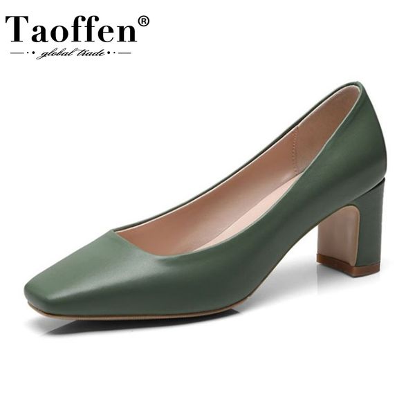 taoffen 4 color women square toe pumps genuine leather high heels shoes women office work party pumps size 33-40 y200702, Black
taoffen 4 color women square toe pumps genuine leather high heels shoes women office work party pumps size 33-40 y200702, Black