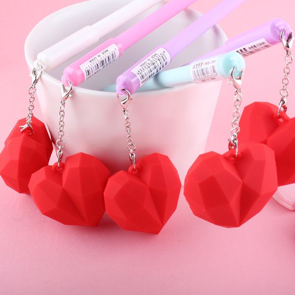 kawaii red heart pendant gel pen cute 0.5mm black ink neutral pen promotional gift stationery school writing supplies
kawaii red heart pendant gel pen cute 0.5mm black ink neutral pen promotional gift stationery school writing supplies