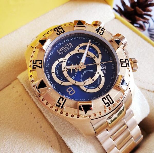 24263 invicta excursion 52mm mens quartz chronograph 18kt gp case bracelet watch, Slivery;brown
24263 invicta excursion 52mm mens quartz chronograph 18kt gp case bracelet watch, Slivery;brown