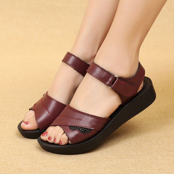 summer women sandals fashion comfortable leather soft bottom flat bottom non-slip wide feet plus fat size female sandals, Black
summer women sandals fashion comfortable leather soft bottom flat bottom non-slip wide feet plus fat size female sandals, Black