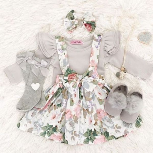 autumn newborn infant baby girls sets long sleeve grey romper flowers print overalls skirts headband outfit 0-24m 3pcs, White
autumn newborn infant baby girls sets long sleeve grey romper flowers print overalls skirts headband outfit 0-24m 3pcs, White
