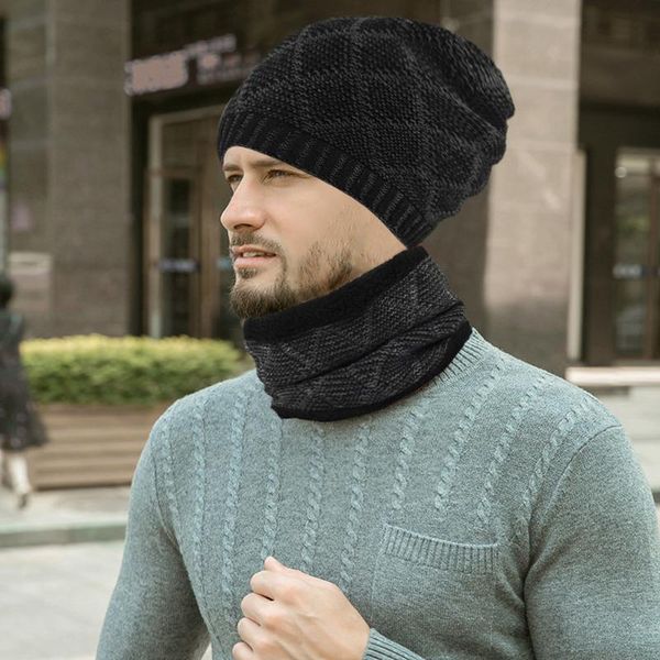 men's rhombus warm beanie winter autumn thicken knitted big sweater wool hat two piece set windproof cap men hats, Blue;gray
men's rhombus warm beanie winter autumn thicken knitted big sweater wool hat two piece set windproof cap men hats, Blue;gray