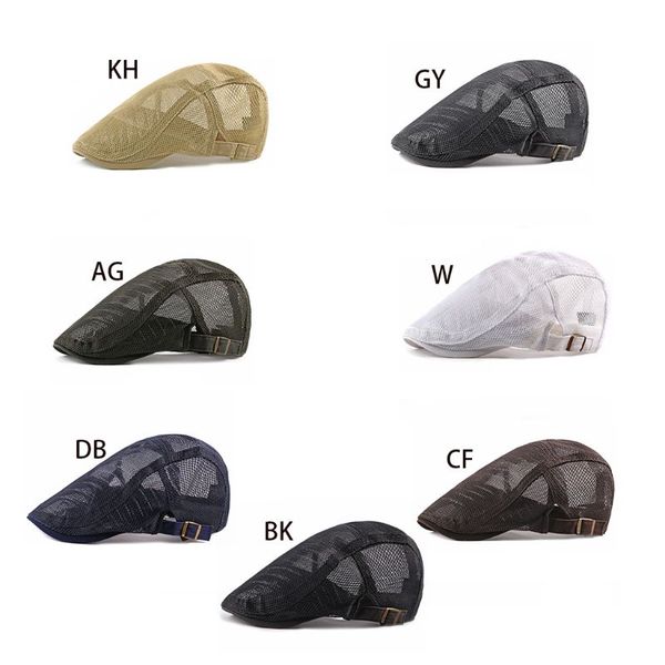 men women breathable mesh duckbill beret cap solid color summer adjustable vintage cabbie newsboy driving hunting flat hat, Blue;gray
men women breathable mesh duckbill beret cap solid color summer adjustable vintage cabbie newsboy driving hunting flat hat, Blue;gray