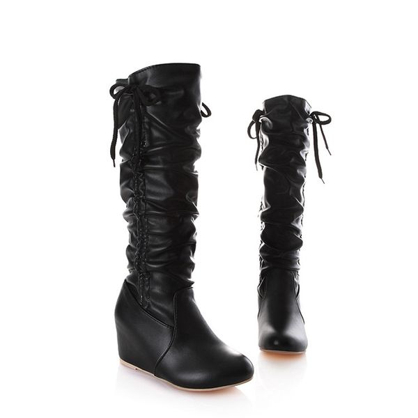 big size 34-43 over the knee boots for women high heels long boots winter shoes round toe platform knight 328, Black
big size 34-43 over the knee boots for women high heels long boots winter shoes round toe platform knight 328, Black