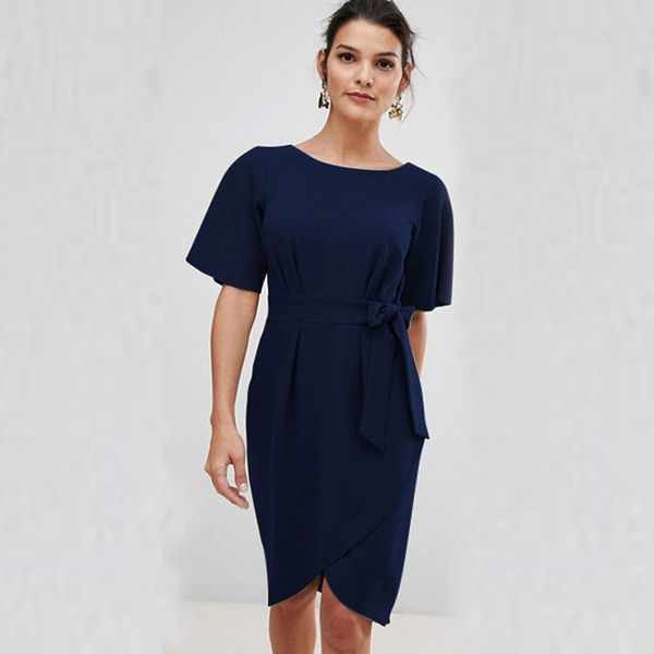 women summer irregular hem dress fashion sashes back v zipper short sleeved knee causal o-neck women dresses plus size, Black;gray
women summer irregular hem dress fashion sashes back v zipper short sleeved knee causal o-neck women dresses plus size, Black;gray