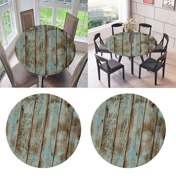 2-pack table cloth large round elastic edge fitted vinyl waterproof table cover - 59 inches diameter - shabby wood grain
2-pack table cloth large round elastic edge fitted vinyl waterproof table cover - 59 inches diameter - shabby wood grain