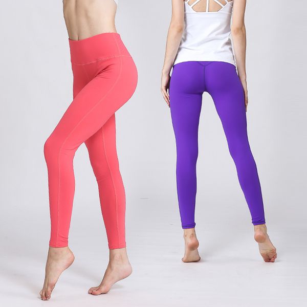 seamless yoga pants fitness tights sports ladies high waist tights pants sports gym running, White;red