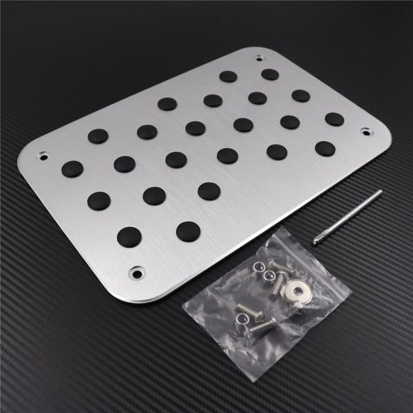 ttcr-ii aluminum alloy car floor mat carpet thick aluminiun heel plate pedal fashion pad