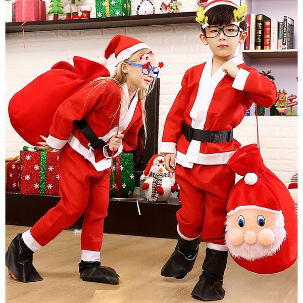 multi size christmas suits santa claus costume kids non woven fabrics x mas clothes christmas decoration beard belt
multi size christmas suits santa claus costume kids non woven fabrics x mas clothes christmas decoration beard belt