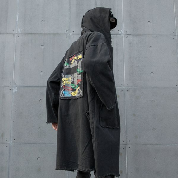 2019 autumn tide personality cap cartoon printing male men black worn out windbreaker dark loose long cowboy trench coat -xl, Tan;black
2019 autumn tide personality cap cartoon printing male men black worn out windbreaker dark loose long cowboy trench coat -xl, Tan;black