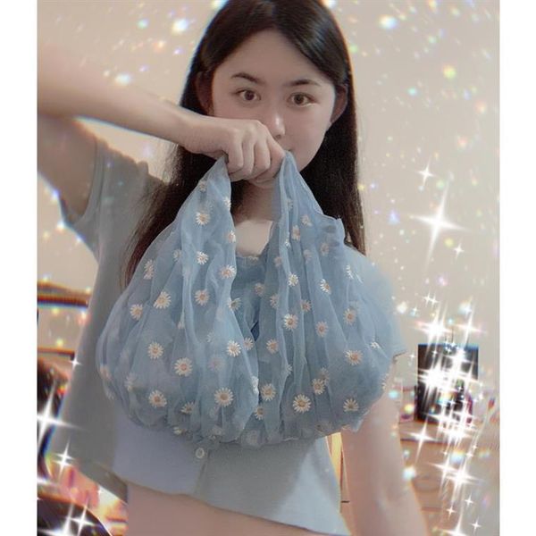 2020 spring and summer mesh fabrics new mesh embroidery little daisy cute fresh fairy shopping handbag hobos bags
2020 spring and summer mesh fabrics new mesh embroidery little daisy cute fresh fairy shopping handbag hobos bags