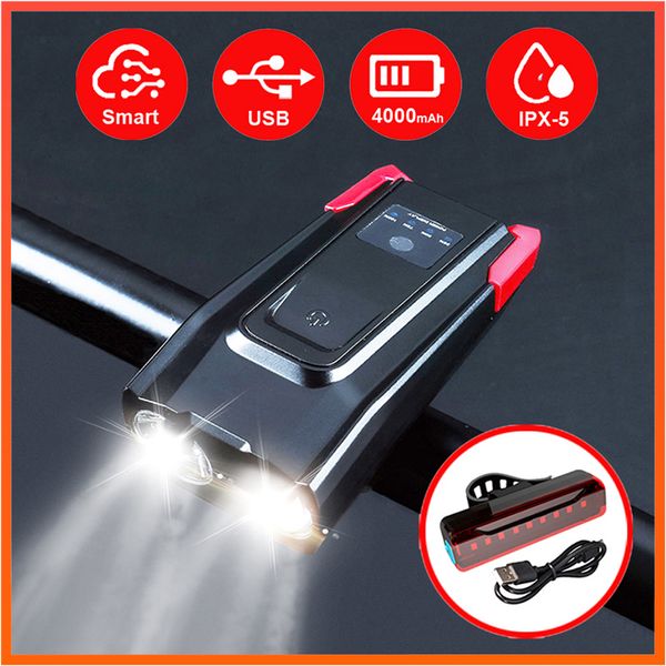 bike lights smart light usb rechargeable led bicycle front lamp real 800 lumen rear set with bell 120db waterproof t6 headlight
bike lights smart light usb rechargeable led bicycle front lamp real 800 lumen rear set with bell 120db waterproof t6 headlight