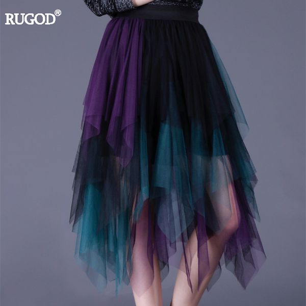 rugod 2018 chic contrast color mesh patchwork women cascading ruffle skirt fashion high elastic waist summer pleated skirt saias, Black
rugod 2018 chic contrast color mesh patchwork women cascading ruffle skirt fashion high elastic waist summer pleated skirt saias, Black