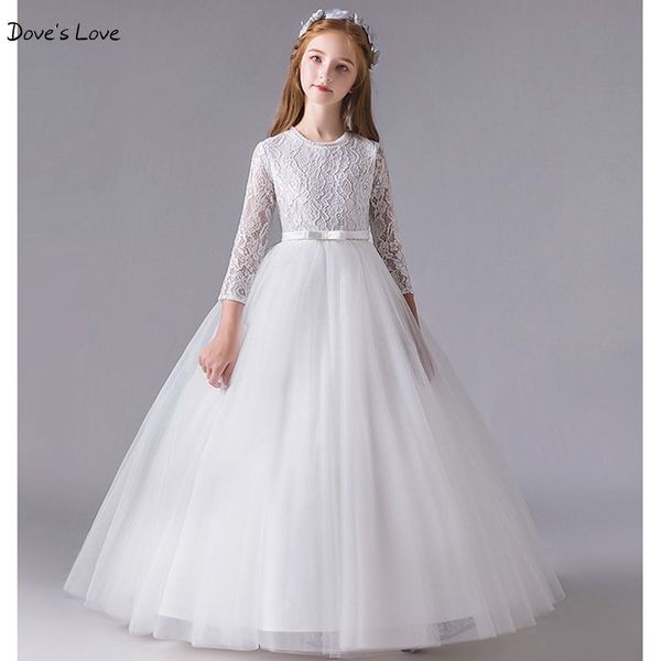 white ivory flower girl dresses 2020 lace tulle ball gown long 3/4 three quarter sleeve o neck first communion dresses kids tutu, Red;yellow
white ivory flower girl dresses 2020 lace tulle ball gown long 3/4 three quarter sleeve o neck first communion dresses kids tutu, Red;yellow