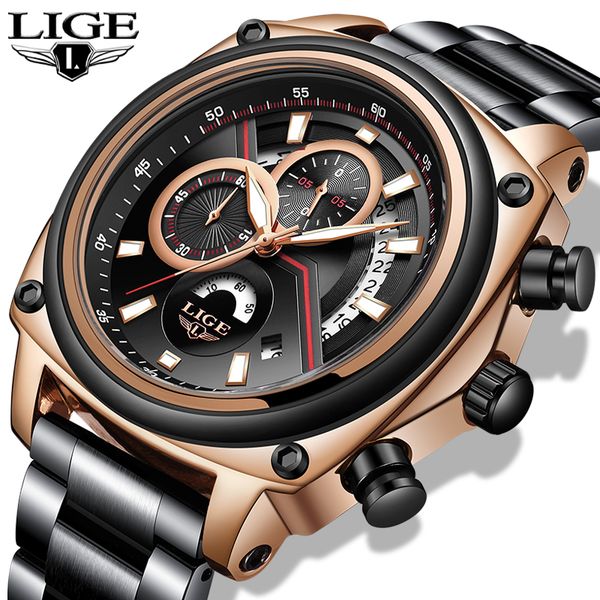 2020 lige new mens watches brand fashion sports wristwatch chronograph quartz clock stainless steel waterproof watch for men, Slivery;brown
2020 lige new mens watches brand fashion sports wristwatch chronograph quartz clock stainless steel waterproof watch for men, Slivery;brown