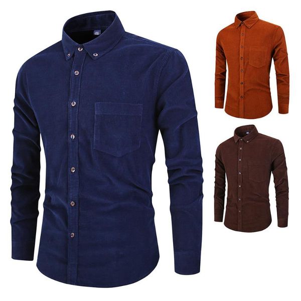 fashion new style men's autumn new cotton korean men's corduroy shirt long sleeve retro shirt men s21, White;black
fashion new style men's autumn new cotton korean men's corduroy shirt long sleeve retro shirt men s21, White;black