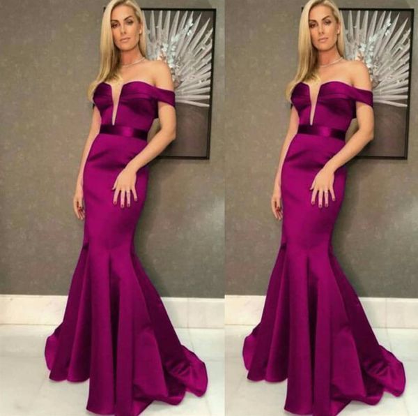 womens mermaid long fuchsia prom dresses satin robe de soiree floor length off shoulder evening gowns abendkleid, Black;red
womens mermaid long fuchsia prom dresses satin robe de soiree floor length off shoulder evening gowns abendkleid, Black;red