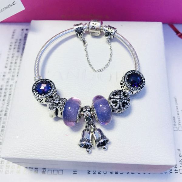 2019 new fashion 925 sterling silver pandora charms bracelet Pandora women's Bracelet Purple glazed Bead Bracelet small bell pendant string gifts
2019 new fashion 925 sterling silver pandora charms bracelet Pandora women's Bracelet Purple glazed Bead Bracelet small bell pendant string gifts
