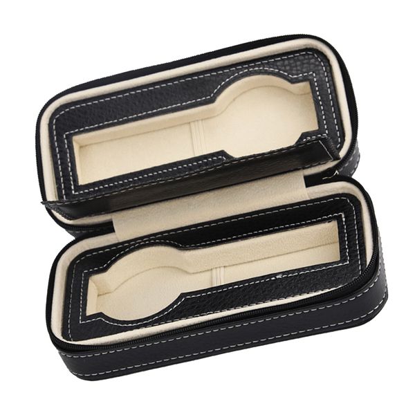 2 slots zippered watch box for men faux leather travel portable watch storage case, Slivery;brown
2 slots zippered watch box for men faux leather travel portable watch storage case, Slivery;brown