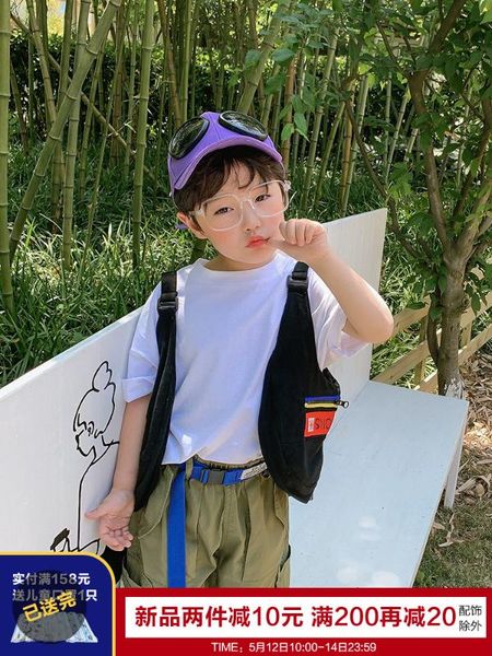 boys t-shirt short-sleeved vest piece cotton baby children's summer children's clothing zhong da tong summer korean tide, Blue
boys t-shirt short-sleeved vest piece cotton baby children's summer children's clothing zhong da tong summer korean tide, Blue