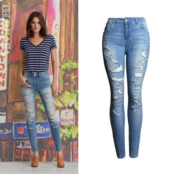 vintage distressed regular spandex ripped jeans for women denim washed pants woman jeans plus size, Blue
vintage distressed regular spandex ripped jeans for women denim washed pants woman jeans plus size, Blue