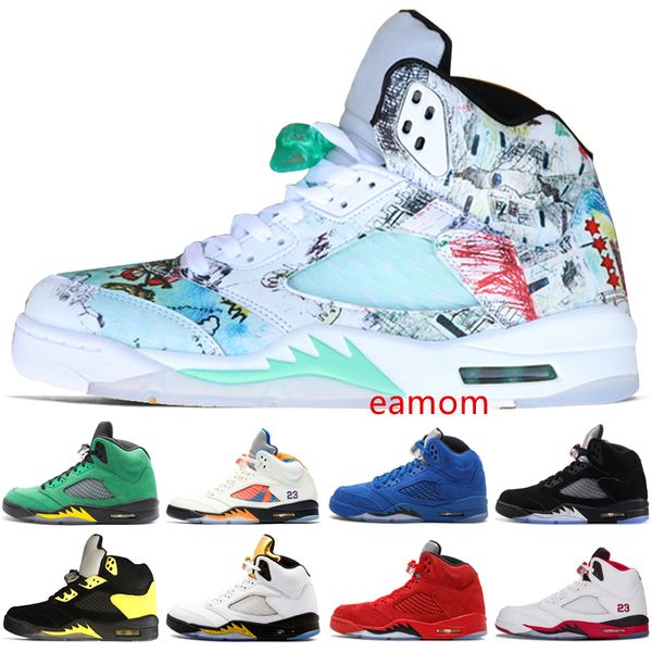 5 5s wings international flight mens basketball shoes red blue suede low metallic silver alternate 90 men sports sneakers designer trainers, Black
5 5s wings international flight mens basketball shoes red blue suede low metallic silver alternate 90 men sports sneakers designer trainers, Black