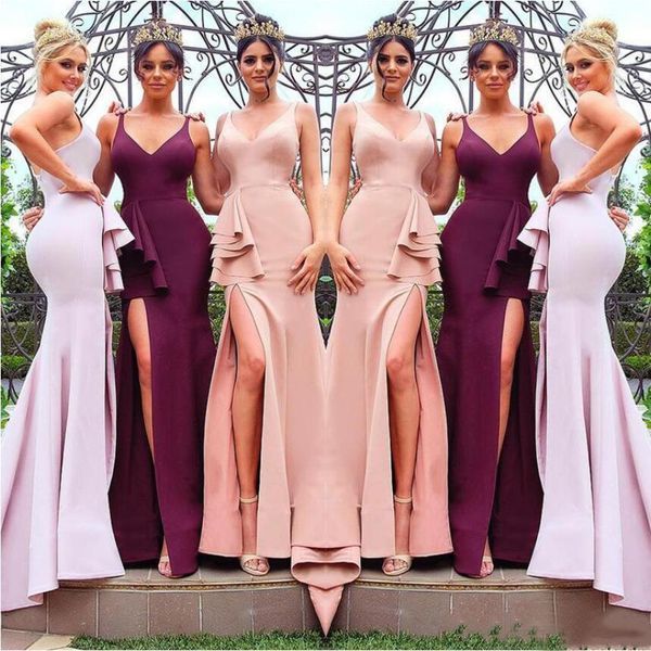 простой глубокий v шеи дешевые mermaid платья невесты high side split wedding guest платье горничной честь халат робы де хвостовка легиона, White;pink
простой глубокий v шеи дешевые mermaid платья невесты high side split wedding guest платье горничной честь халат робы де хвостовка легиона, White;pink