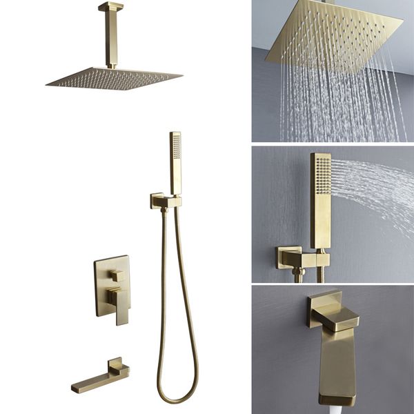europe style 300x300mm square rainfall shower heads sets bathroom embed in wall easy install & cold valve faucet bath mixer gold finish
europe style 300x300mm square rainfall shower heads sets bathroom embed in wall easy install & cold valve faucet bath mixer gold finish